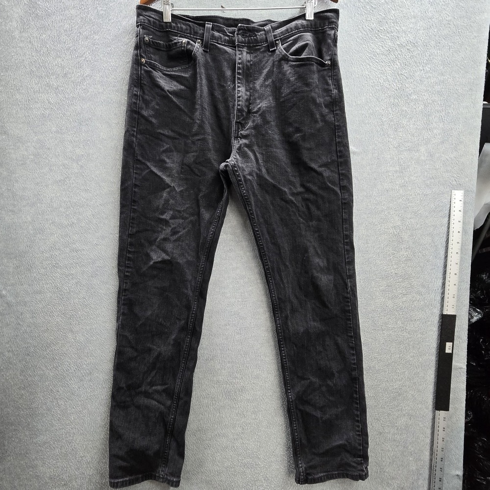 Levi's 505 Men Jeans 36X34 Black Denim Regular Fit 29"‎ Inseam